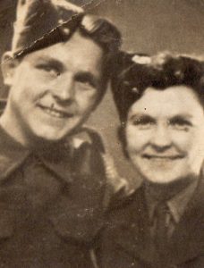 uncle Tommy Hall and mum Elizabeth Foster nee Burgess Hall WW2