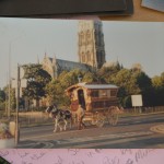 “Reading” Wagon passing in front of Doncaster Minster